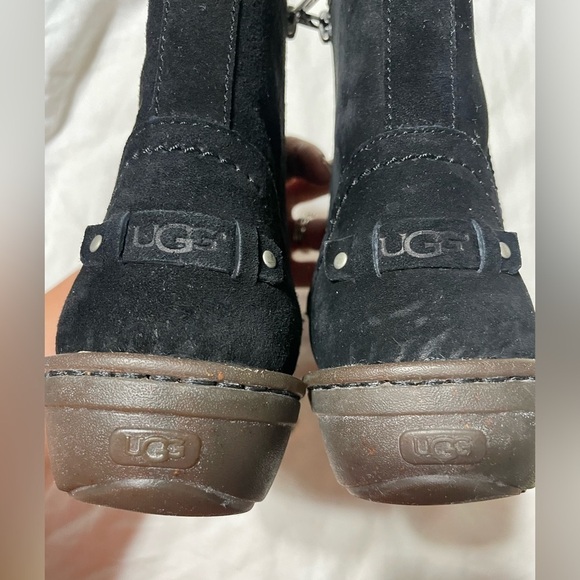 EUC UGG NEEVAH WOMEN BOOTS SUEDE BLACK US 8 - Picture 10 of 16